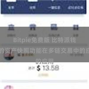 Bitpie免费版 比特派钱包的资产快照功能在多链交易中的应用